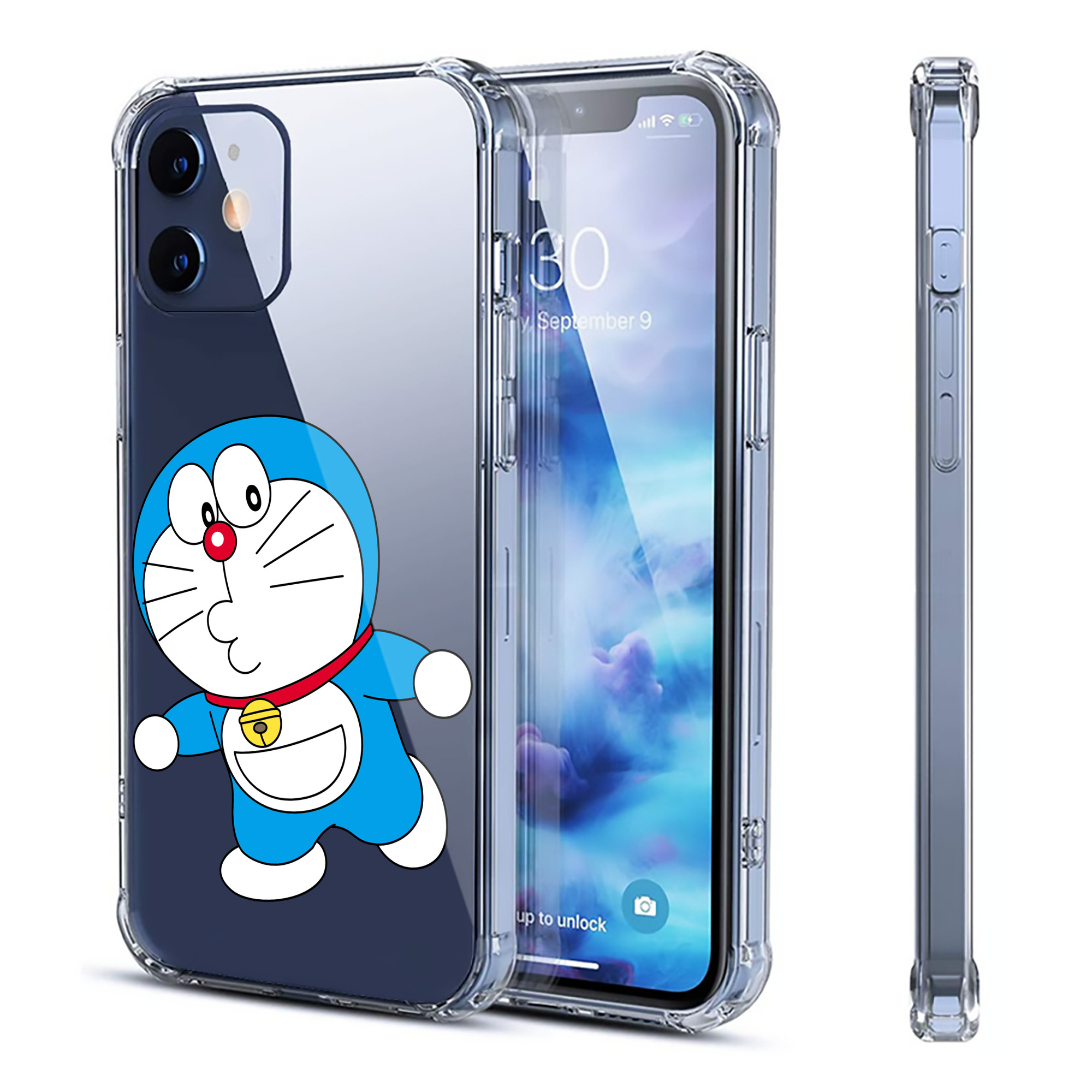 （画像用） ドラえもん Doraemon 【iPhone 12シリーズ対応】透明スマホケース（クリアソフトケース）